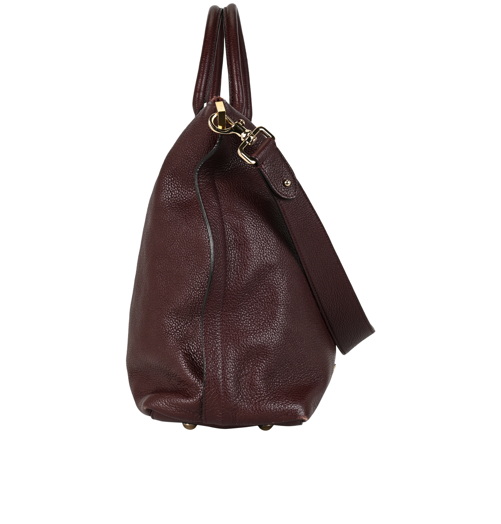 Alice Zipped Tote, &pound;250, Handbags, Burgundy, Leather, Bottom view